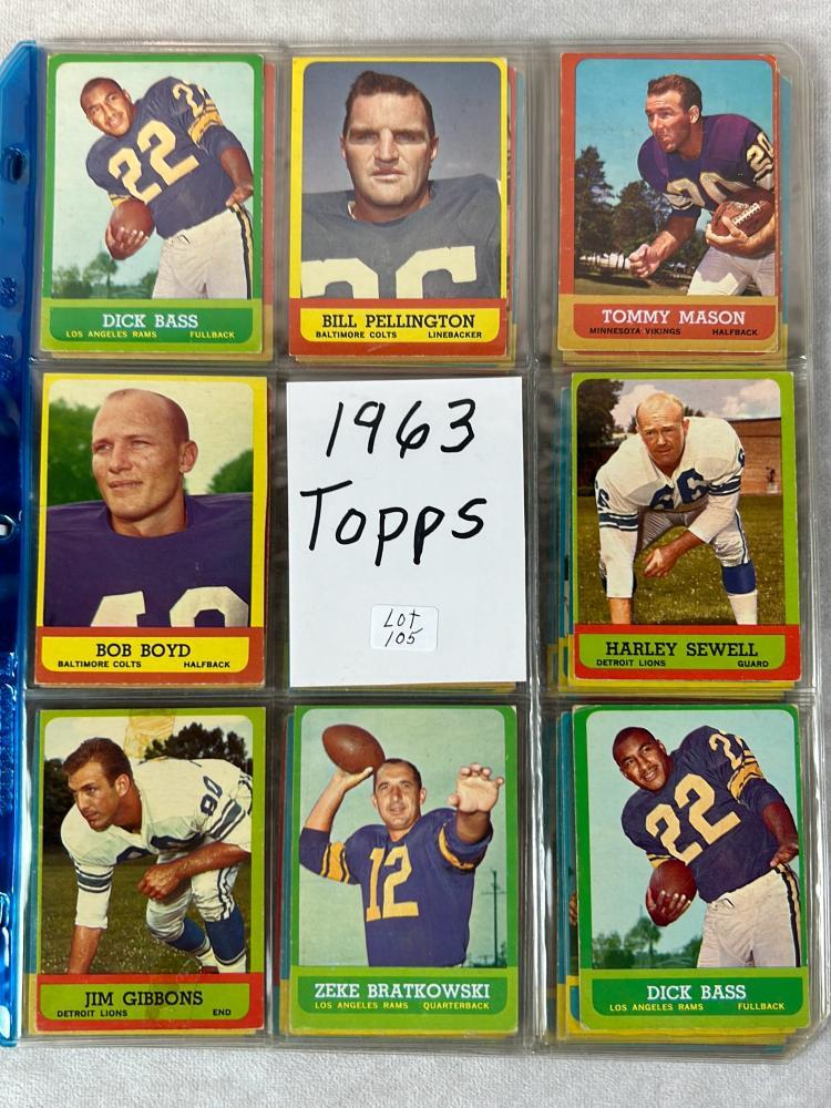 (57) 1963 Topps Football Cards