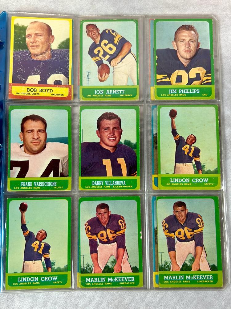 (57) 1963 Topps Football Cards