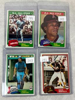 700+ 1981 Topps Baseball with stars