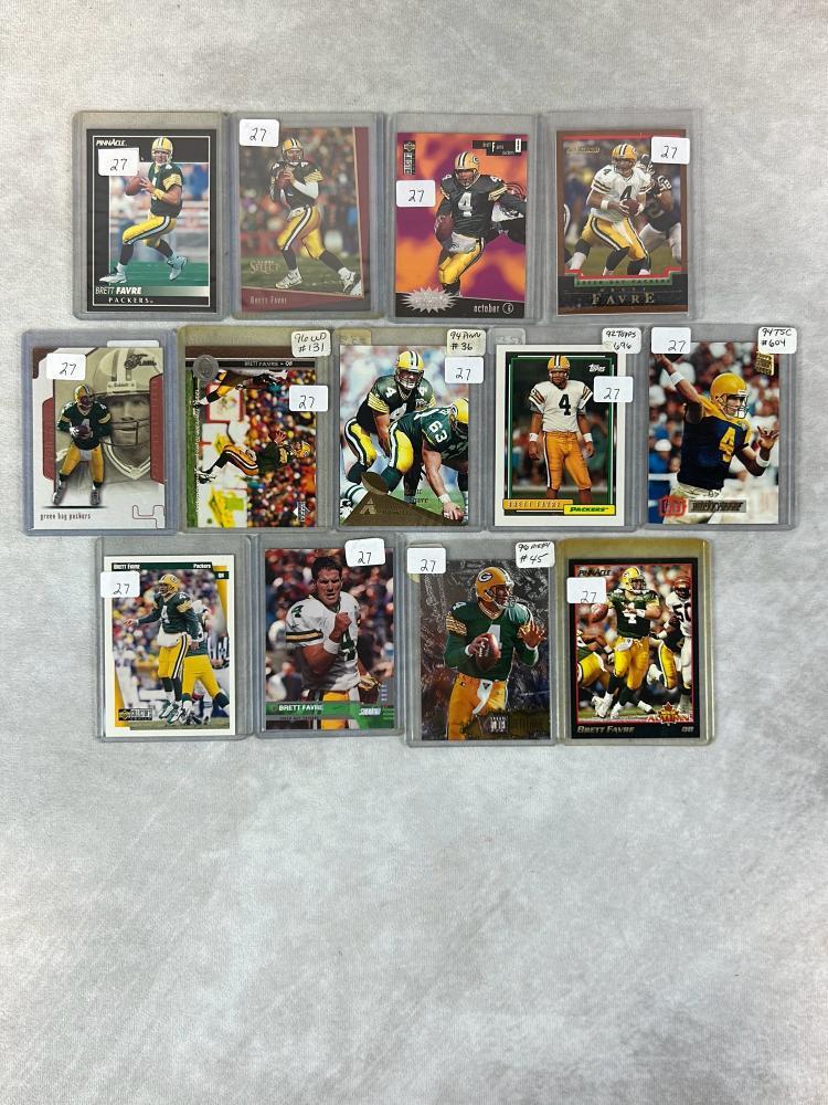 (13) Brett Favre Cards