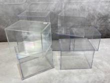 (8) Mini Helmet Display Cases