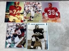 Hugh McElhenny, Joe Perry, Bobby Mitchell, Gary Anderson & Dave Robinson Signed Photos