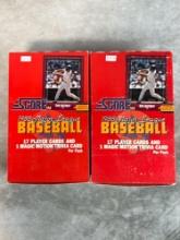 (2) 1988 Score Baseball  Unopened Boxes