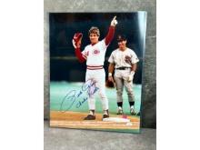 Pete Rose signed color photo 16X20, JSA, signed 'Charlie Hustle'