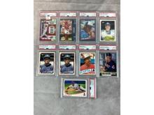 9 Card Baseball PSA Graded Lot