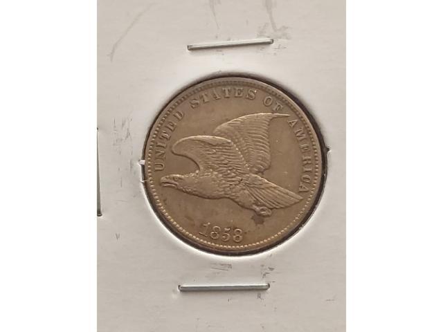 1858 FLYING EAGLE CENT SMALL LETTERS XF