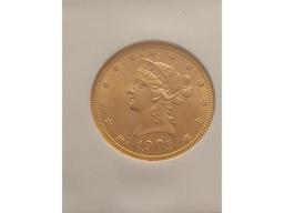 1901S $10. LIBERTY HEAD GOLD NGC MS62