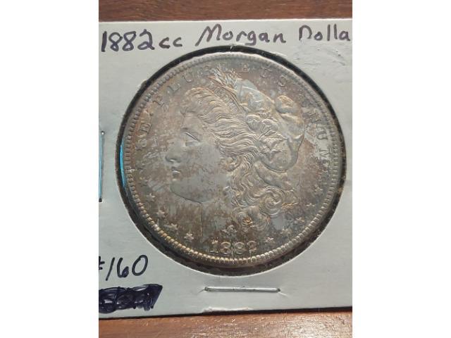 1882CC MORGAN DOLLAR BU TONING