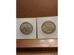 1942,45 WALKING LIBERTY HALVES AU-UNC