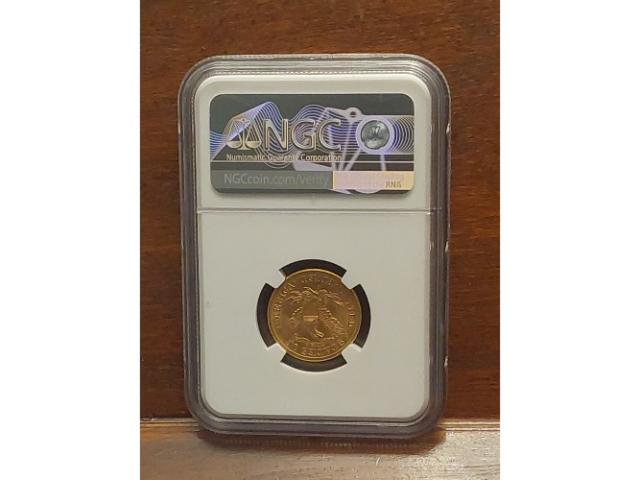 1886S $5. LIBERTY HEAD GOLD NGC MS62