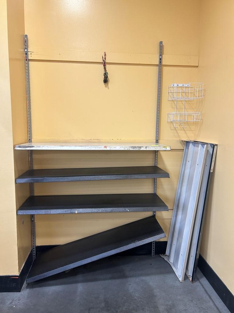 4ft Wide Wall Shelving W/ 16in Shelves