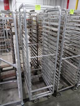 aluminum sheet pan rack, on casters