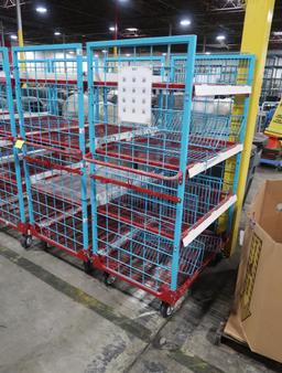 4-tier wire stocking carts