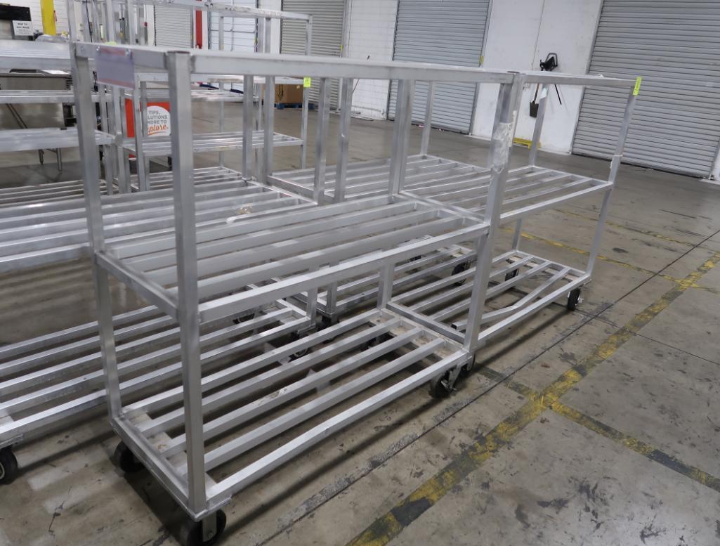 aluminum cooler racks, on casters