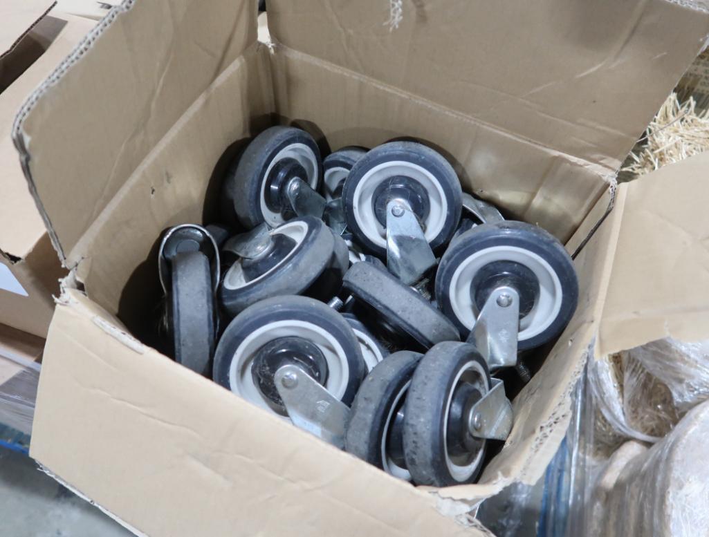 pallet of shopping cart wheels