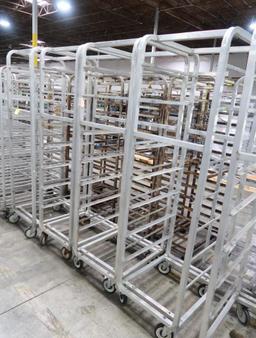 aluminum sheet pan racks, on casters