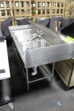 Three Compartment Stainless Sink