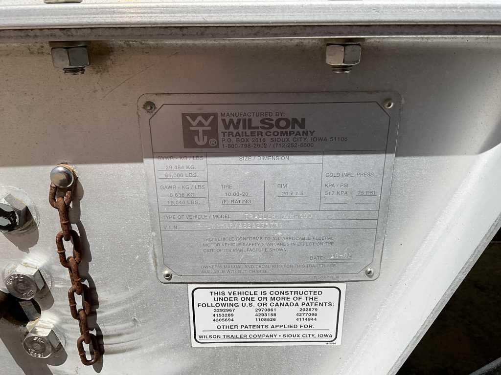 2002 Wilson DWH400 Hopper Bottom Trailer