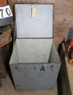 Steel storage box 18"w x 17"l x 18"h