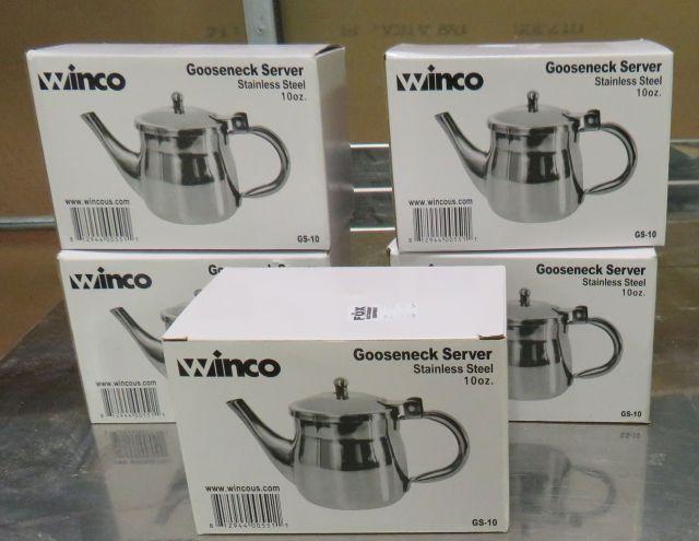 Winco Stainless Steel 10 oz. Gooseneck Server (Tea Pot)