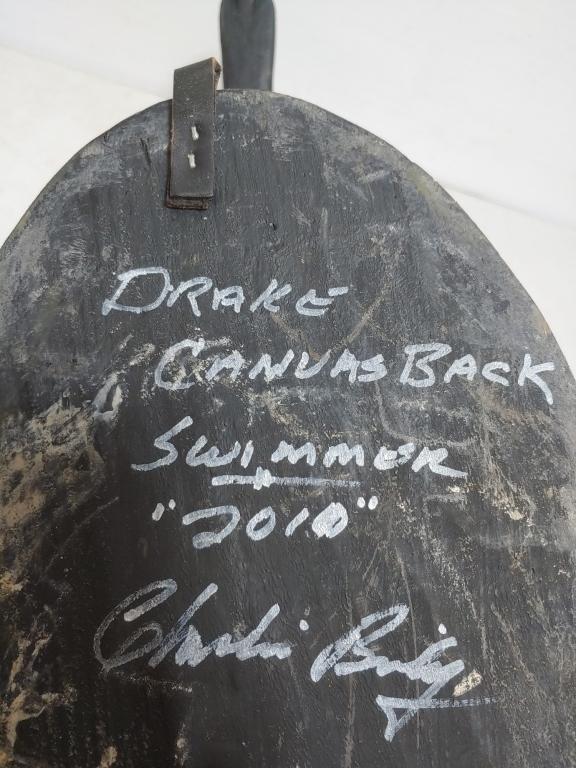 Charles Brisky Drake Canvasback decoy