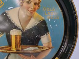 Walter's Gold Label Beer Advertising Tray