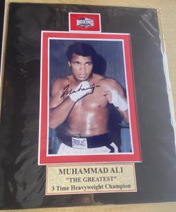 Lot of (5) Muhammad Ali signed 8” x 10” photos. These items are signed but not authenticated and are