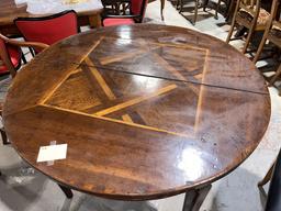 Round Dining Table Made with Antique Wood By Faber Mobill, with small issues