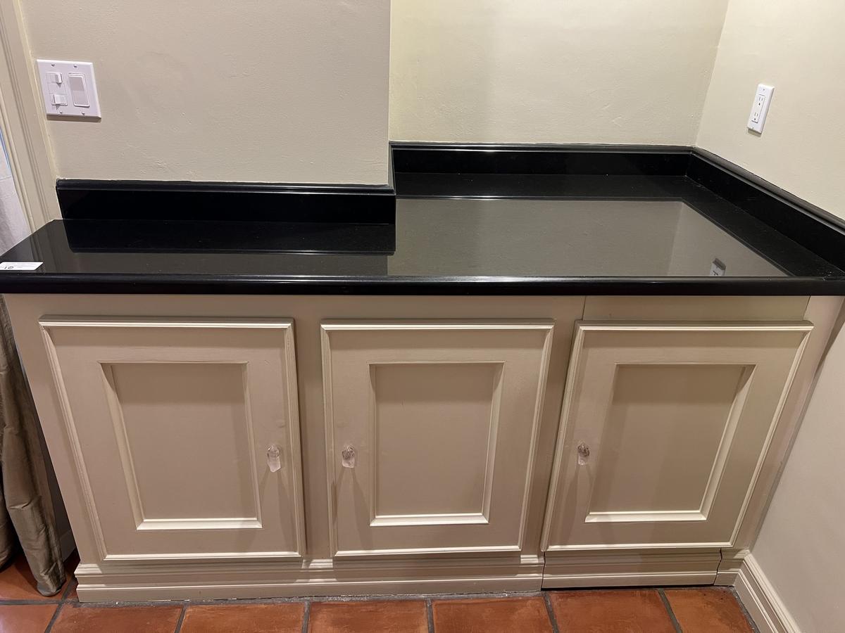 (3) Door Cabinet with Black Granite Top, 68" X 32"