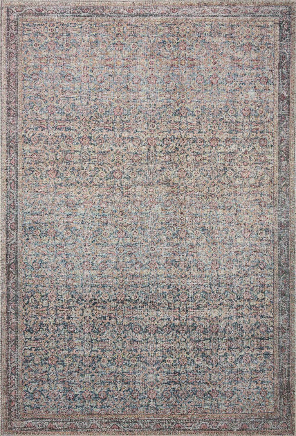 Loloi II Adrian Denim And Multi 3'-6" x 5'-6" Area Rugs ADRIADR-04DEML3656