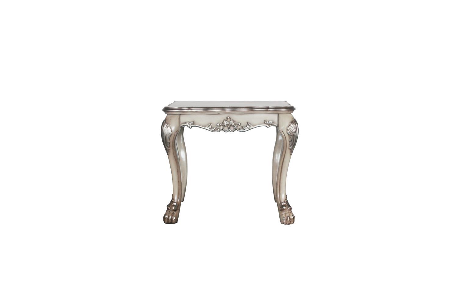 Acme End Table With Vintage Bone White 88172