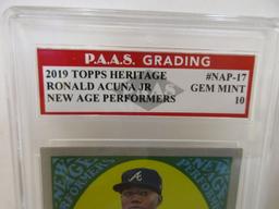Ronald Acuna Jr Braves 2019 Topps Heritage New Age Performers #NAP-17 graded PAAS Gem Mint 10