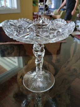 6" by 9" Tall Crystal Serving Dish / Party Dish Set