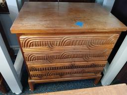 Vintage Set of Wood Night Stands / Antique Night Stands / Bed Side Table