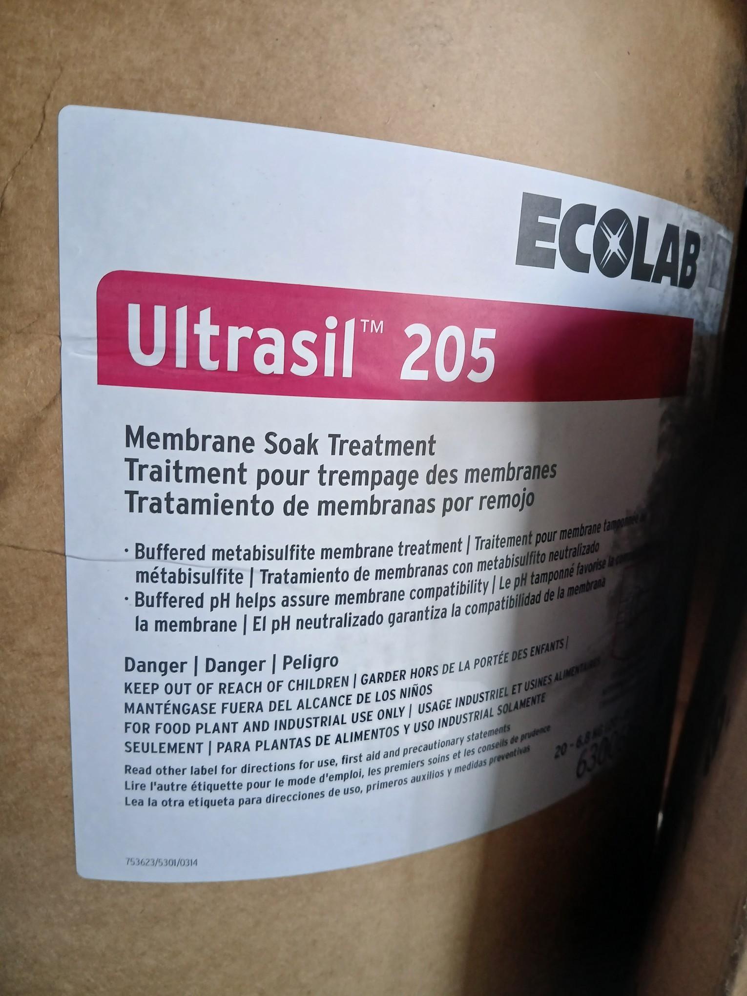 ECOLAB ULTRASIL 205 Commercial 55 Gallon Drum of Membrane Soak Treatment Retails for $3,000