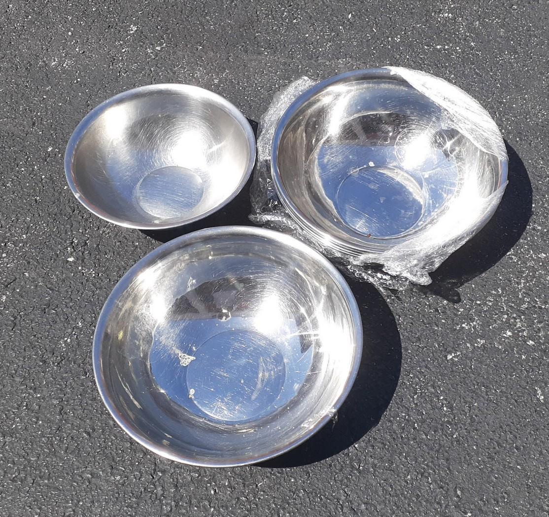 Metal Mixing Bowls - various sizes