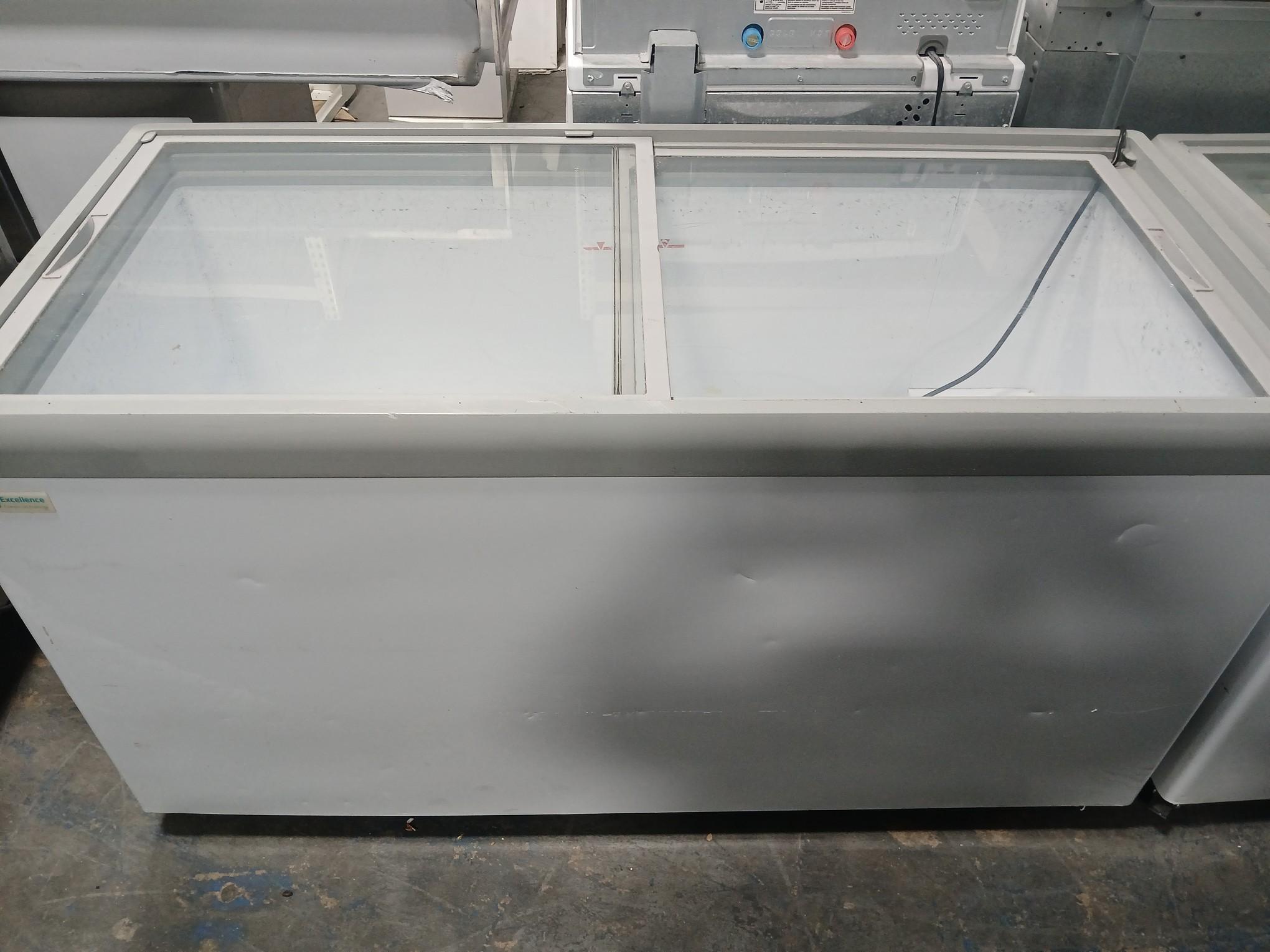 EXCELLENCE 60" Slide Top Freezer / Deep Freezer W/ Glass Door Slide Top