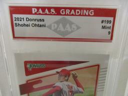 Shohei Ohtani LA Angels 2021 Donruss #199 graded PAAS Mint 9