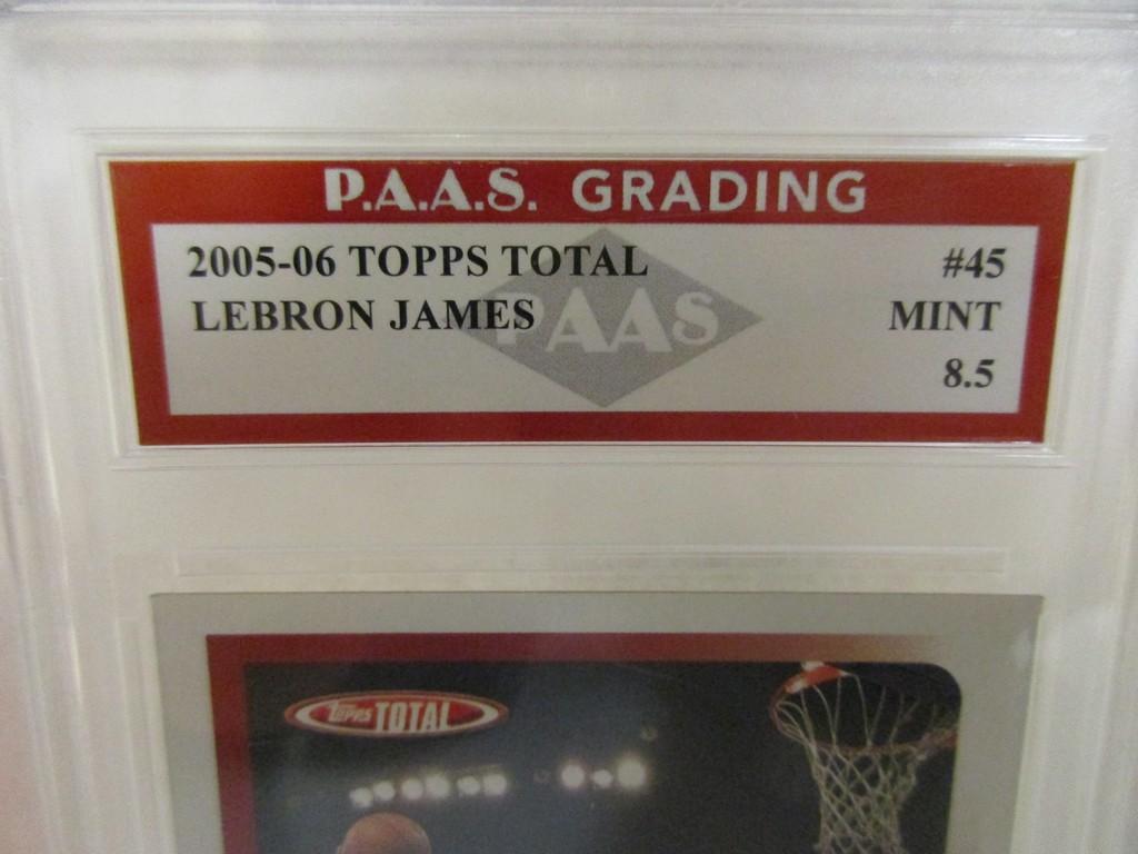 LeBron James Cavaliers 2005-06 Topps Total #45 graded PAAS Mint 8.5