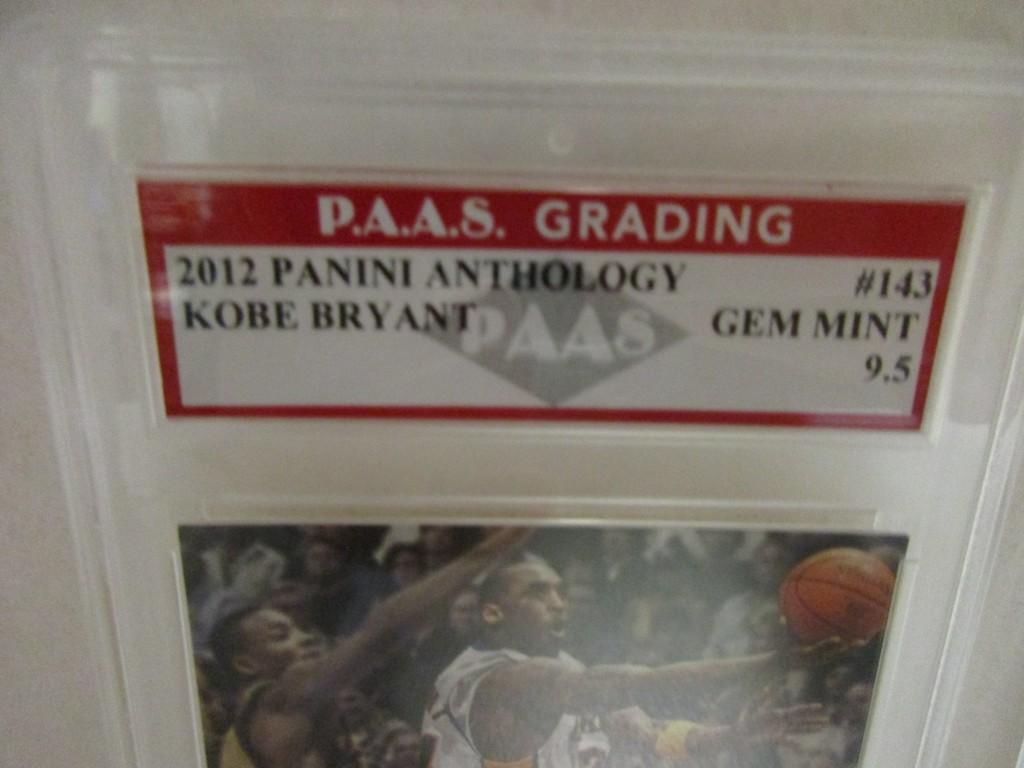 Kobe Bryant LA Lakers 2012 Panini Anthology #143 graded PAAS Gem Mint 9.5