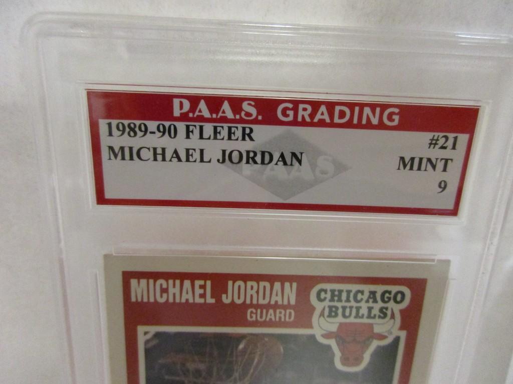 Michael Jordan Chicago Bulls 1989-90 Fleer #21 graded PAAS Mint 9