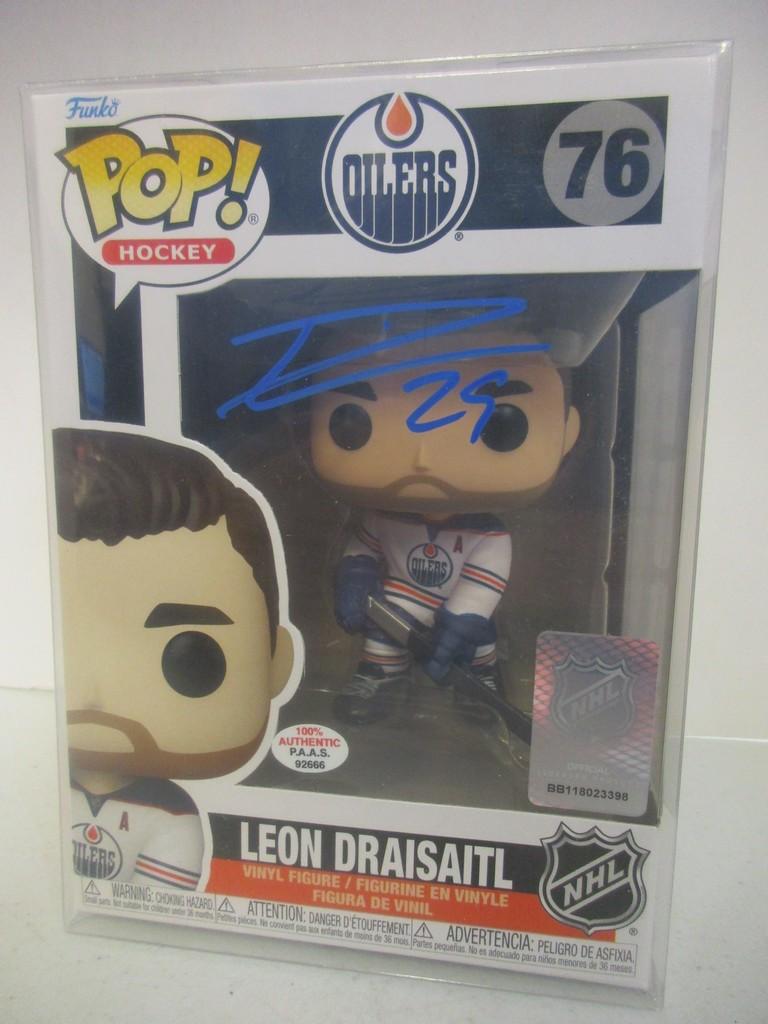 Leon Draisaitl of the Edmonton Oilers signed autographed Funko Pop Figure PAAS COA 666