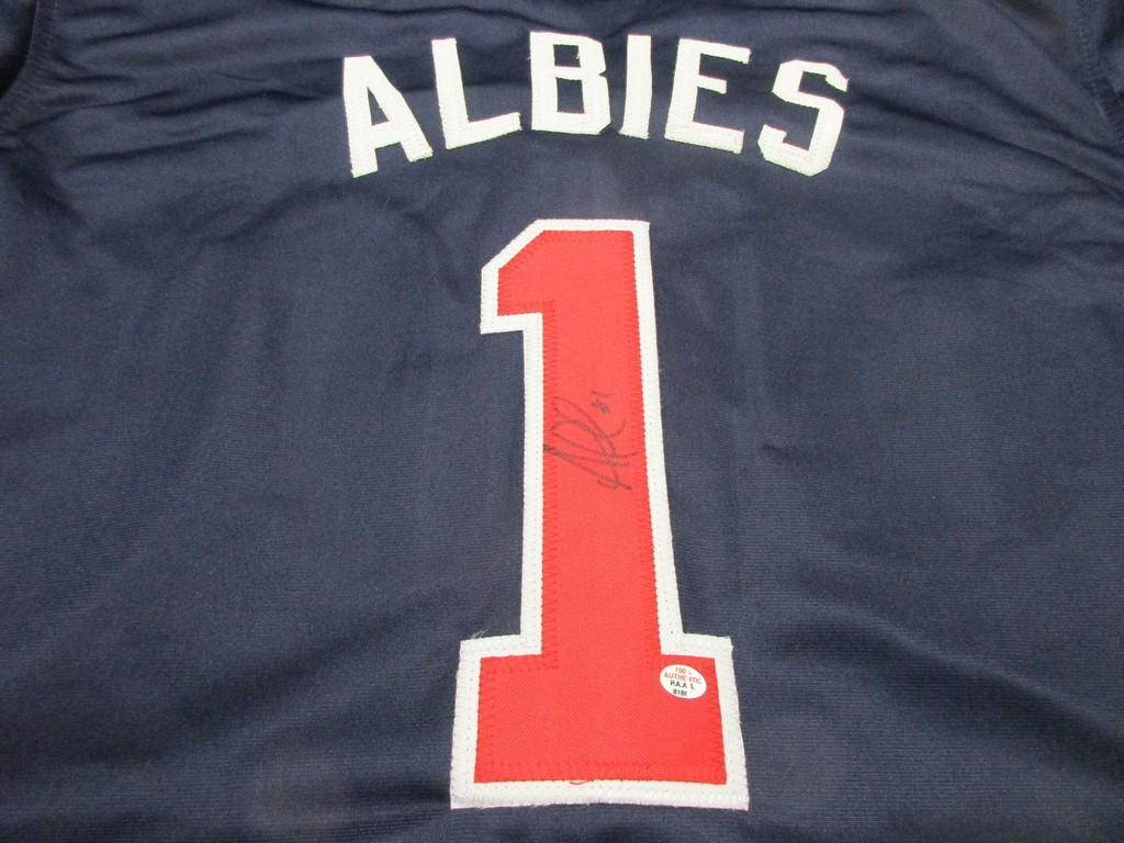 Ozzie Albies of the Atlanta Braves signed autographed baseball jersey PAAS COA 867