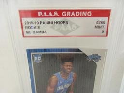 Mo Bamba Orlando Magic 2018-19 Panini Hoops ROOKIE #260 graded PAAS Mint 9