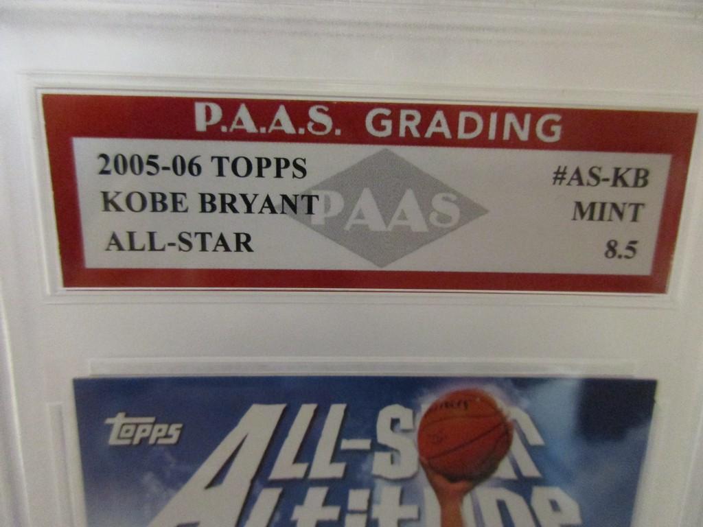 Kobe Bryant LA Lakers 2005-06 Topps All Star #AS-KB graded PAAS Mint 8.5