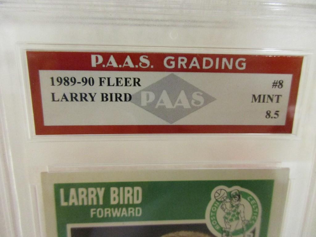 Larry Bird Boston Celtics 1989-90 Fleer #8 graded PAAS Mint 8.5