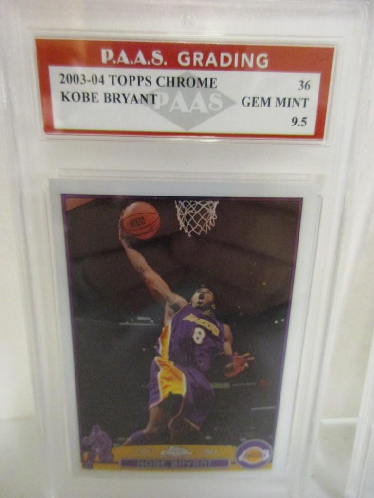 Kobe Bryant LA Lakers 2003-04 Topps Chrome #36 graded PAAS Gem Mint 9.5