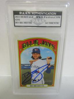 Bo Bichette of the Toronto Blue Jays signed autographed slabbed sportscard PAAS COA 191