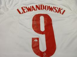 Robert Lewandowski of Poland signed autographed soccer jersey PAAS COA 661