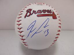 Ronald Acuna Jr of the Atlanta Braves signed autographed logo baseball PAAS COA 138